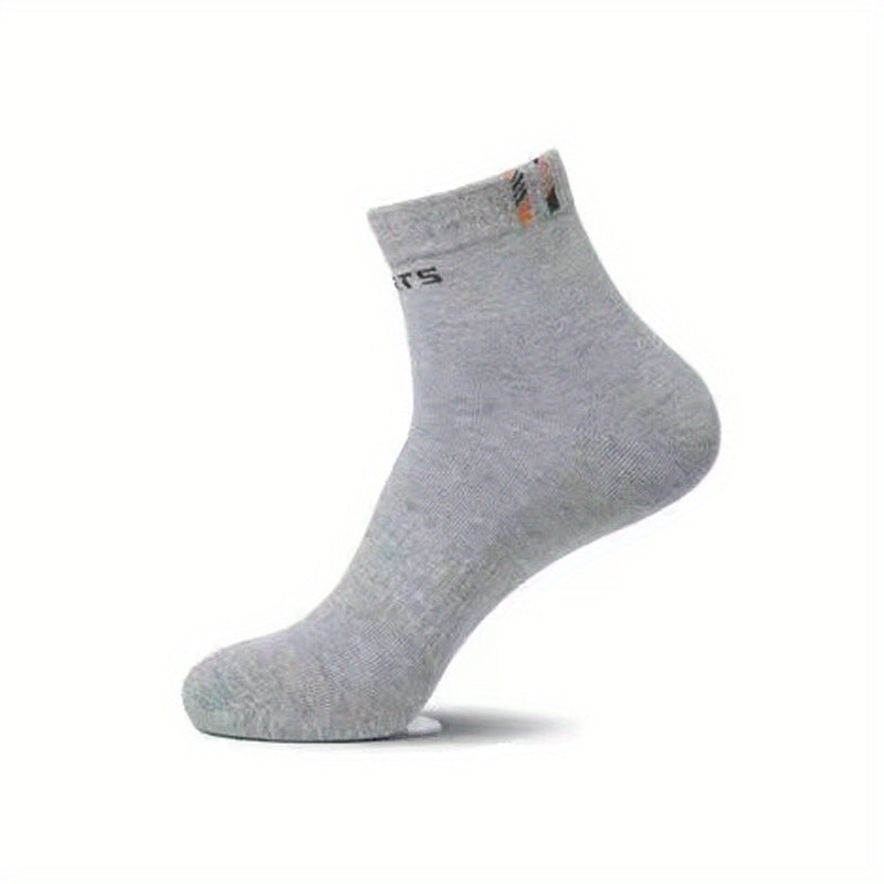 Men's anti-odor crew socks, 6 pairs, ideal for daily wear in spring and summer.