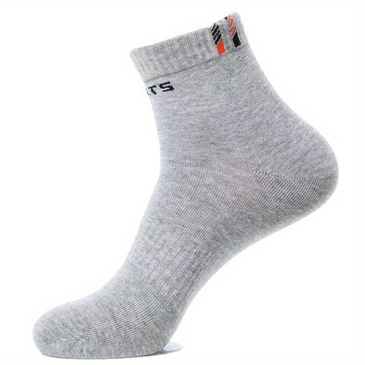 Men's anti-odor crew socks, 6 pairs, ideal for daily wear in spring and summer.