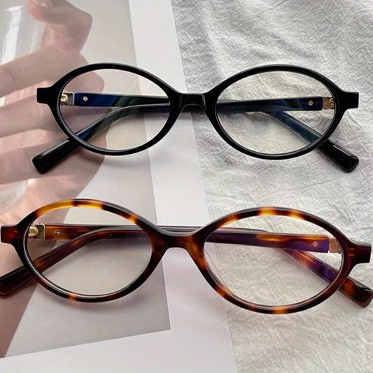 Leopard print small frame glasses with Y2K style, blue light blocking for tech use, ideal for parties.