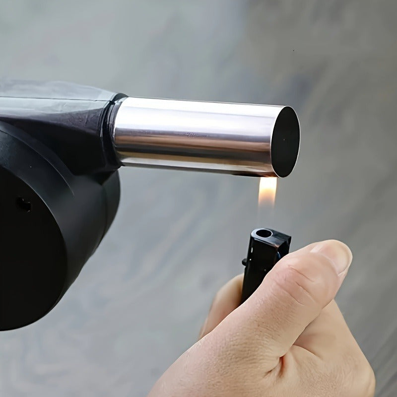 Outdoor portable hand cranked blower for household barbecue charcoal, kitchen supplies and BBQ accessories.