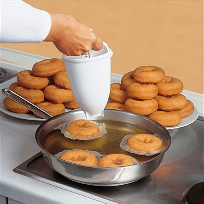 User-friendly doughnut maker kit made of food-safe PP material for DIY donut making at home.