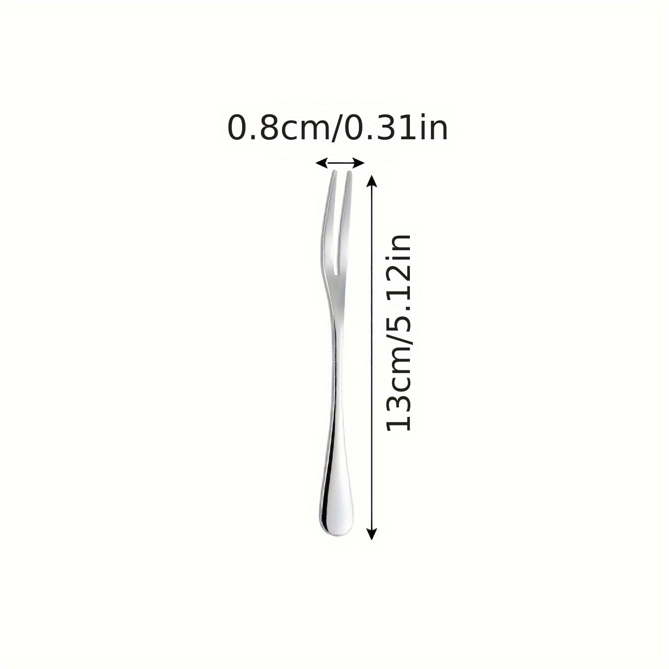 Stainless steel fruit forks for desserts and salads, modern and reusable.