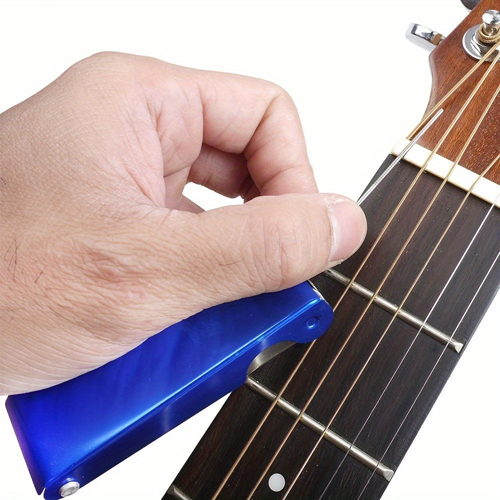 Guitar maintenance kit with essential tools for repairs and cleaning.