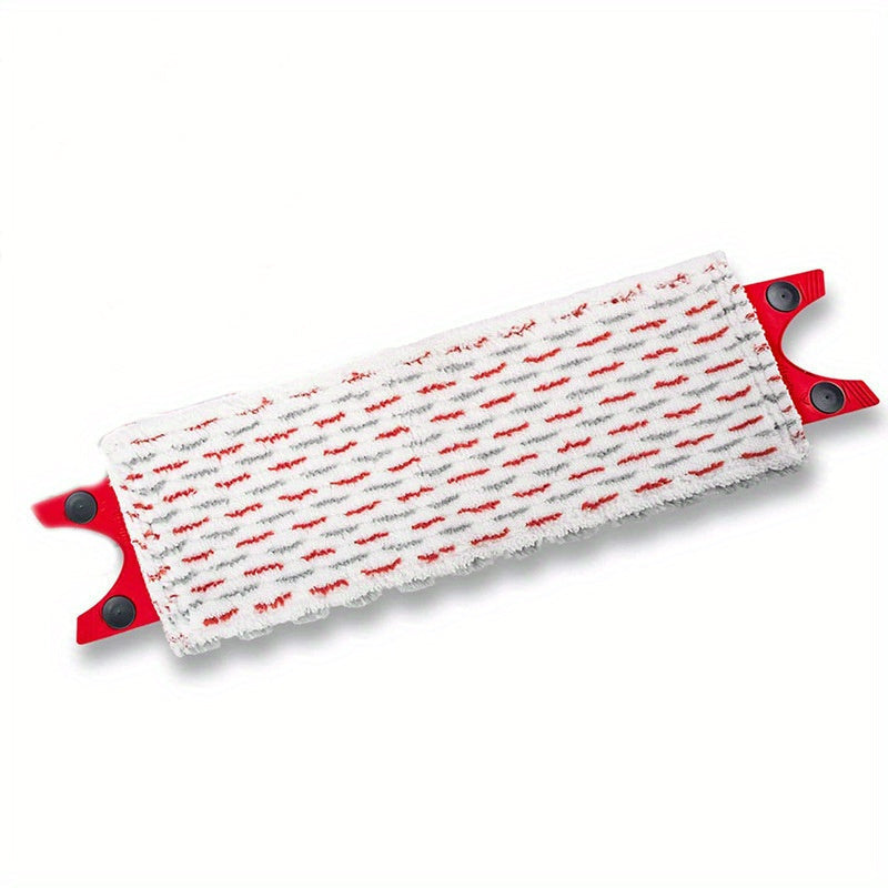 Three pieces of reusable mop replacement pads designed for use with the Ultramat XL flat mop. These flat floor mop cloths are washable, durable, and have high dirt and water absorption capabilities. Suitable for both wet and dry use, they are easy to