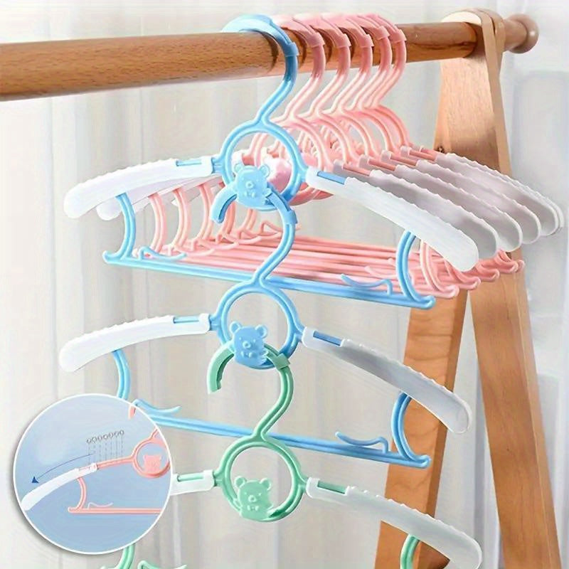 Set of 20 Pastel Non-Slip Kids Closet Hangers - Made from Sturdy Plastic with Anti-Shedding Design for Kids' and Teens' Clothing, Great for organizing Kids' Clothes, Excellent Present, 600g