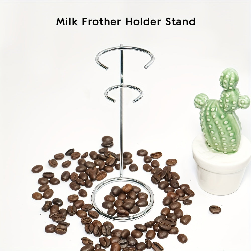 Durable Stainless Steel Milk Frother Stand - Convenient, Compact Holder for Coffee & Espresso Machines, Simple to Clean