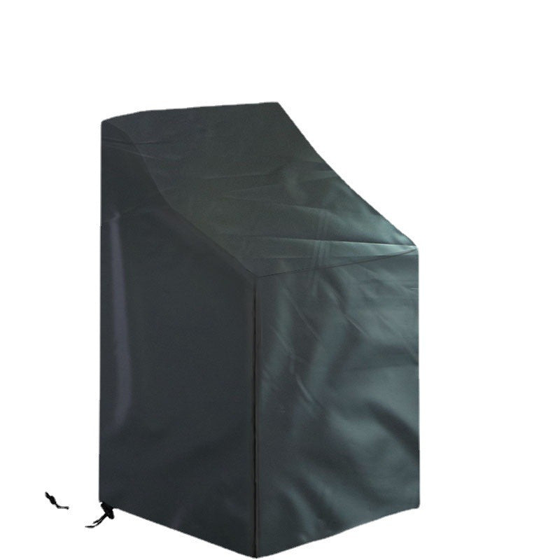 Outdoor furniture cover made of 210D Oxford cloth in black color to prevent sun damage.