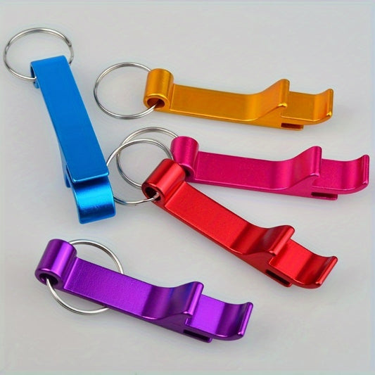 16 Metal Keychain Bottle Openers in 8 colors, practical and portable for easy beer bottle opening.