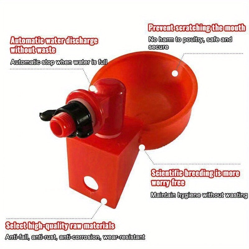 5/10/20pcs Automatic Poultry Drinking Machine Water Dispenser Bowls for Chickens, Poultry Fountains, Waterers, and Chicken Feeder Drinking Cups.