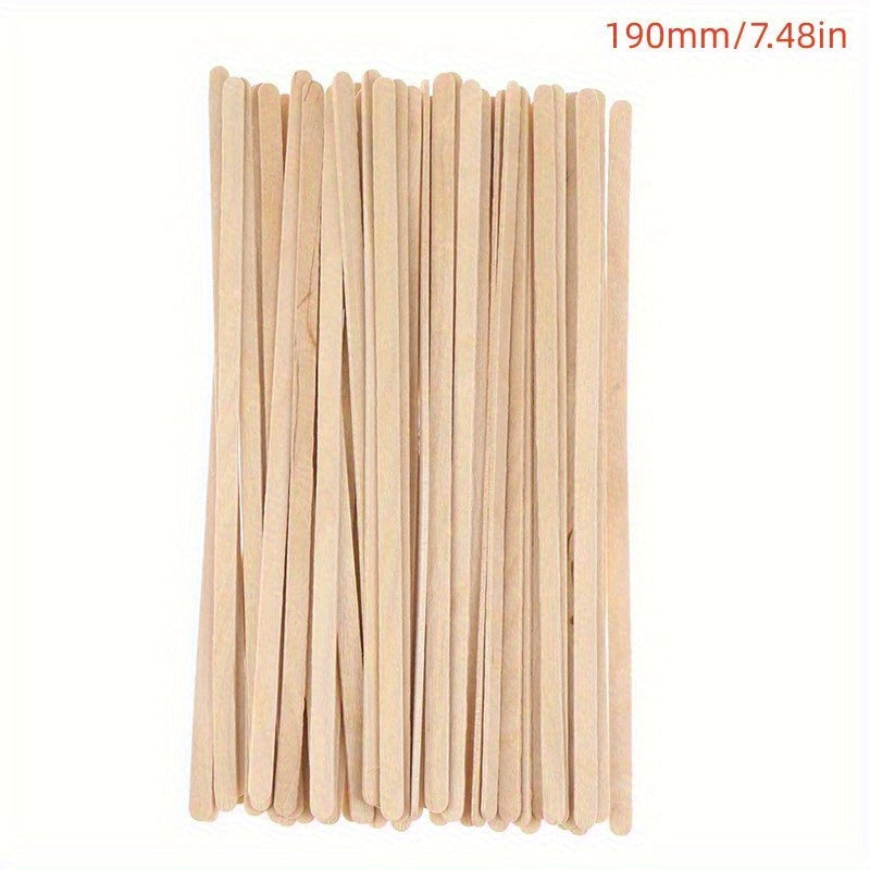 Eco-friendly and sustainable coffee stirrers made from natural wood, comes in a pack of 50 pieces. These biodegradable and disposable stirring sticks are perfect for both hot and cold beverages.