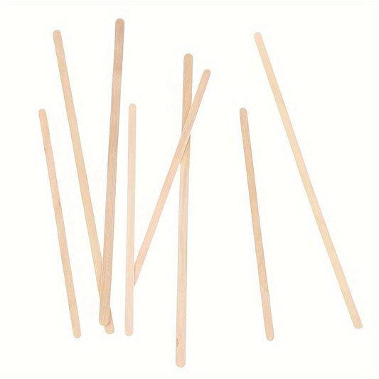 Eco-friendly and sustainable coffee stirrers made from natural wood, comes in a pack of 50 pieces. These biodegradable and disposable stirring sticks are perfect for both hot and cold beverages.