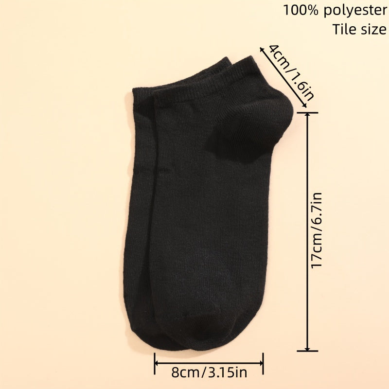 10/20 pairs of men's solid no show socks, comfortable, breathable, sweat-resistant, anti-odor, invisible.