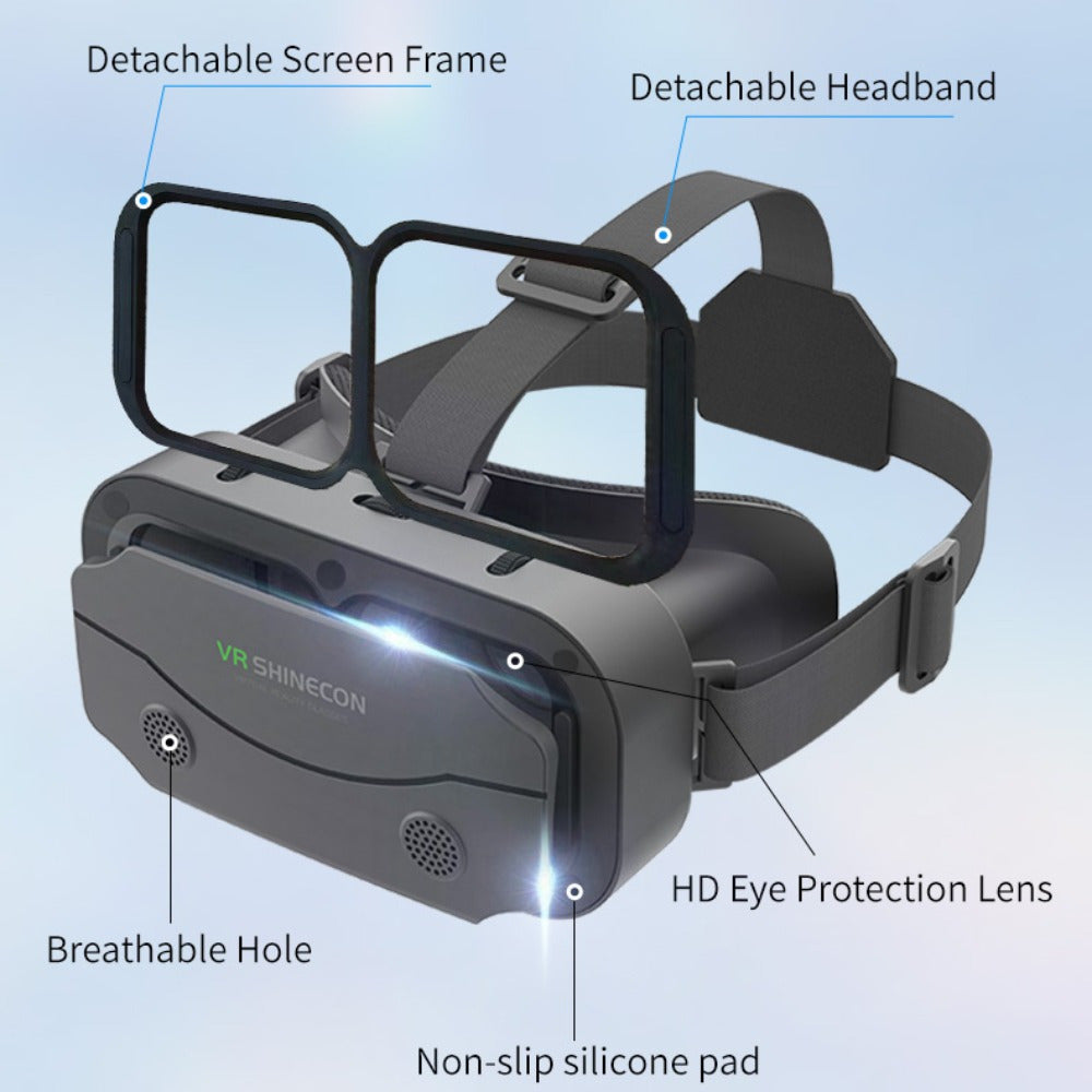 Mobile Virtual Reality 3D Glasses for iPhone & Android smartphones - Premium VR Helmet for Immersive Experience