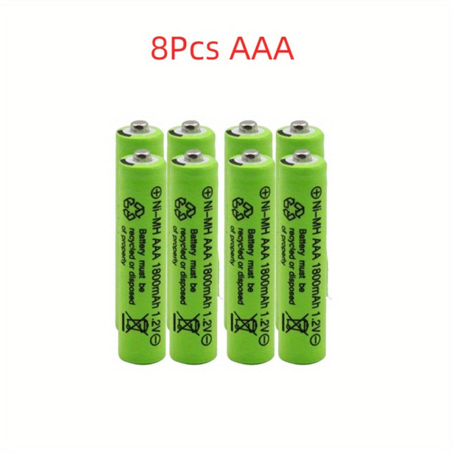 24 AAA 1800mAh Ni-MH rechargeable batteries for various devices.