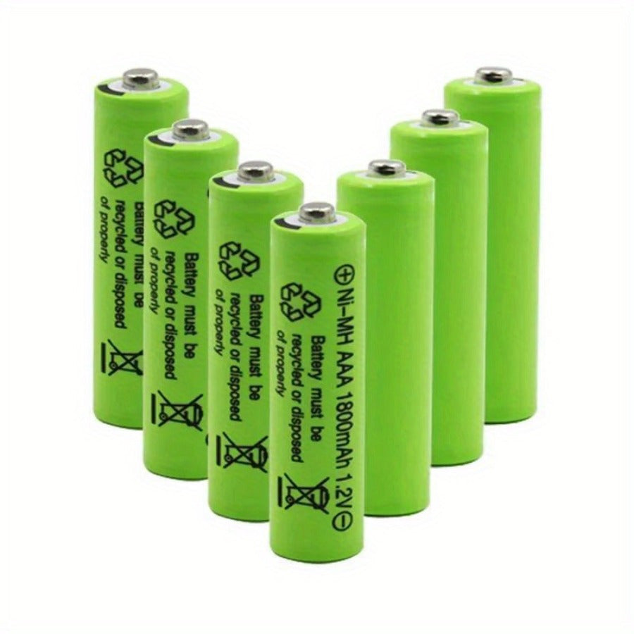 24 AAA 1800mAh Ni-MH rechargeable batteries for various devices.