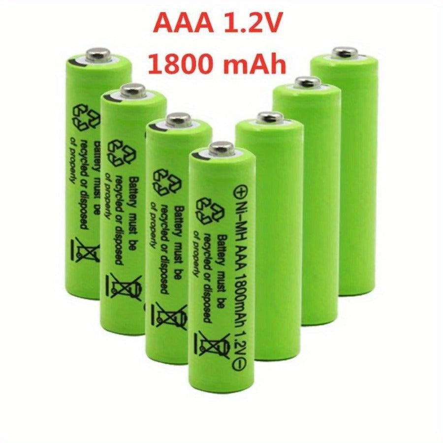 24 AAA 1800mAh Ni-MH rechargeable batteries for various devices.