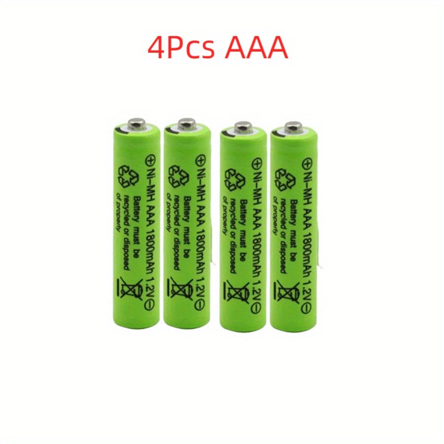 24 AAA 1800mAh Ni-MH rechargeable batteries for various devices.