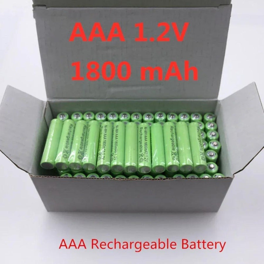 24 AAA 1800mAh Ni-MH rechargeable batteries for various devices.