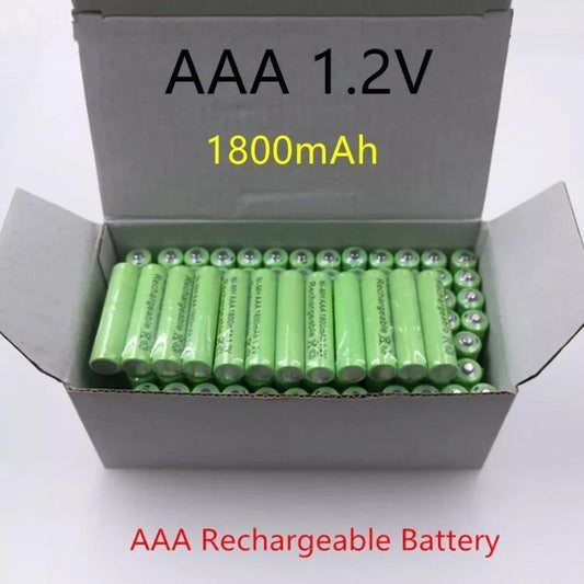 24 AAA 1800mAh Ni-MH rechargeable batteries for various devices.