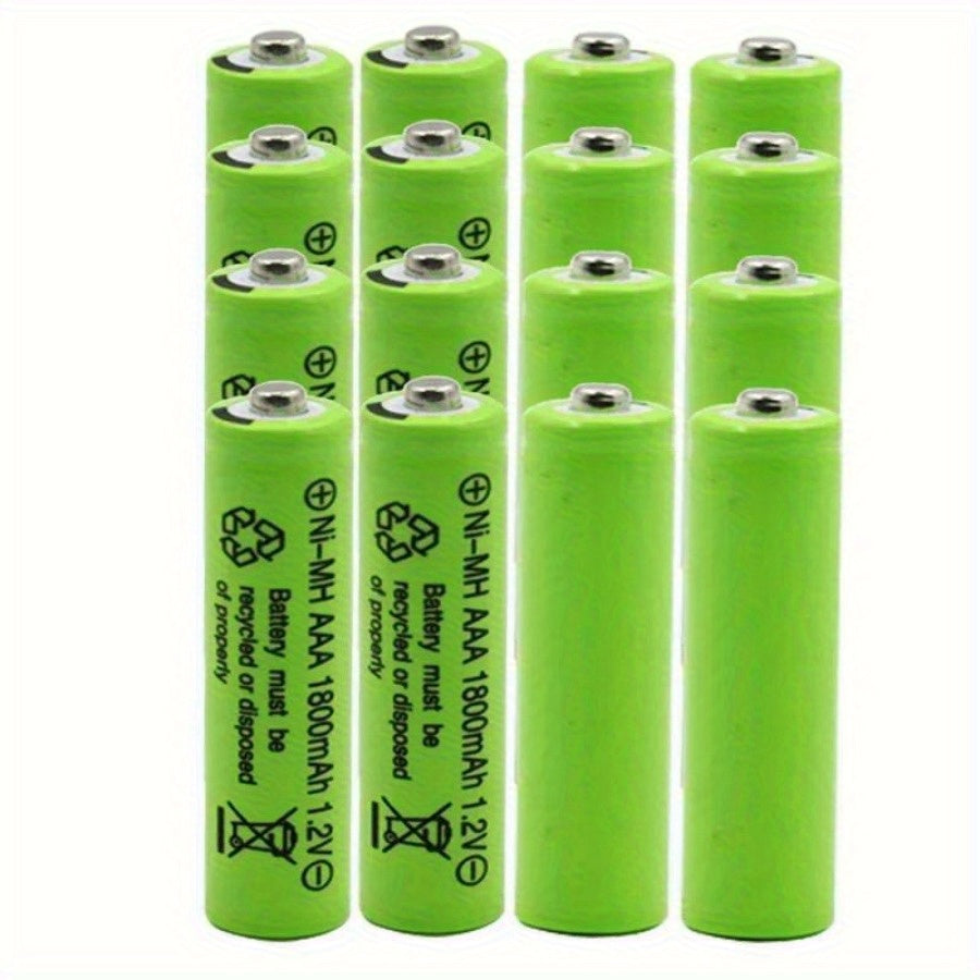 24 AAA 1800mAh Ni-MH rechargeable batteries for various devices.