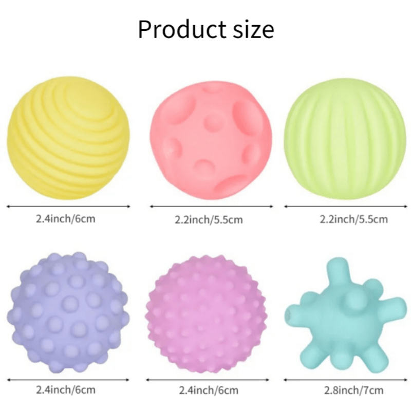 Sensory Manhattan Ball for Babies: Soft Rubber Hand Grab Toy with Textures, Massage Features, and Cognitive Puzzle Functions