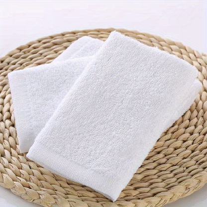 6/12/24 Cotton Absorbent White Small Square Towels, for Hotel Kitchen and Household, Multifunctional Hand and Face Towels