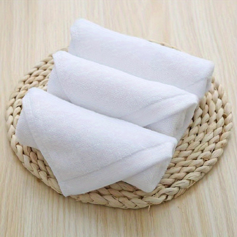 6/12/24 Cotton Absorbent White Small Square Towels, for Hotel Kitchen and Household, Multifunctional Hand and Face Towels