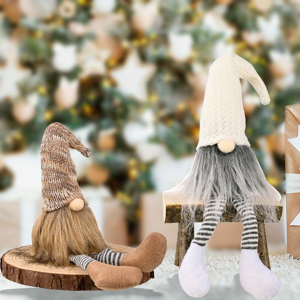 Faceless doll ornament for home decor, inspired by Nordic forest and old man gnome Rudolph. Available in 1 or 2 pieces.