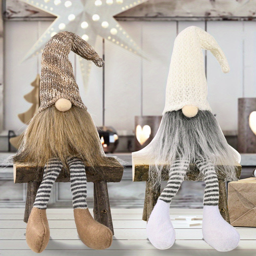 Faceless doll ornament for home decor, inspired by Nordic forest and old man gnome Rudolph. Available in 1 or 2 pieces.