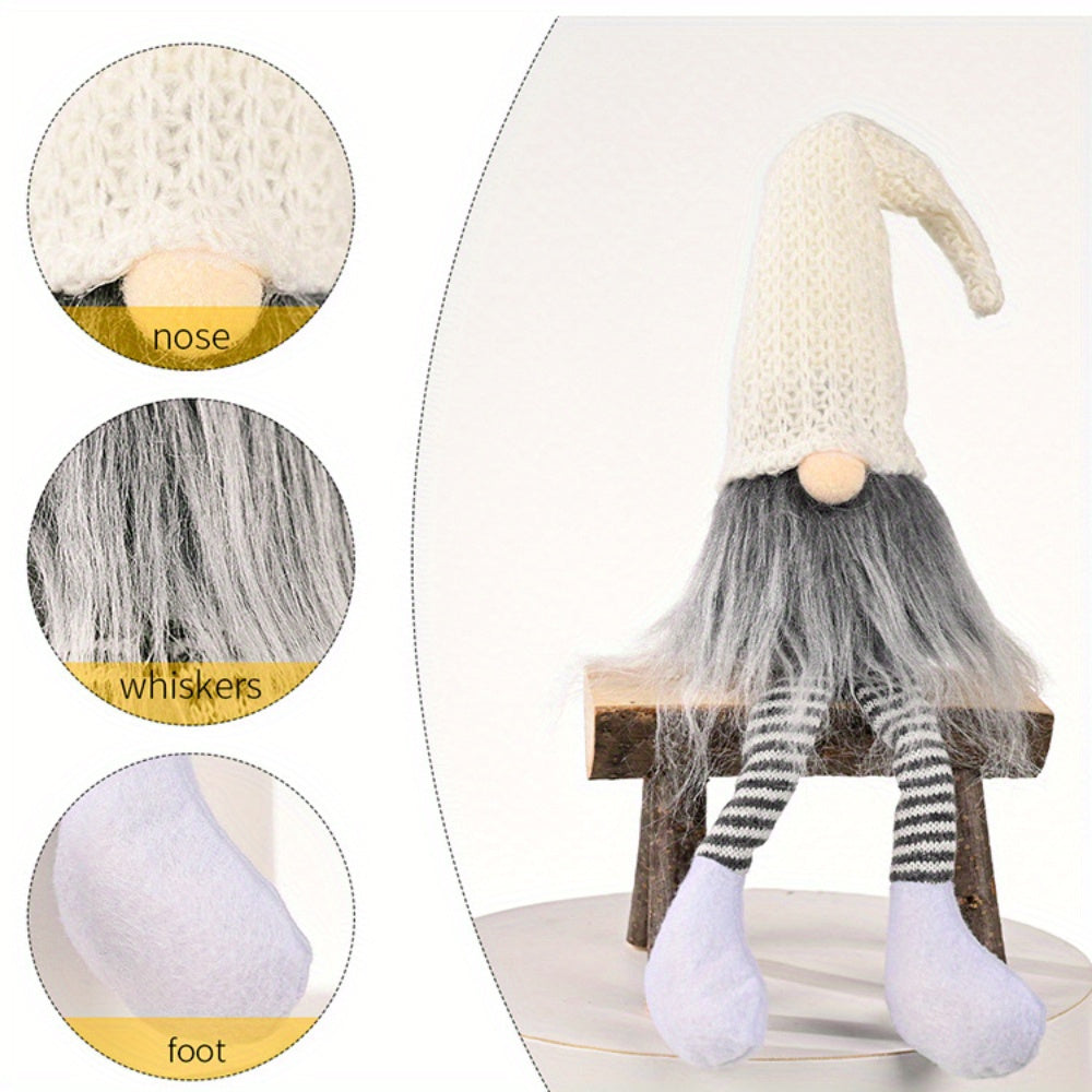 Faceless doll ornament for home decor, inspired by Nordic forest and old man gnome Rudolph. Available in 1 or 2 pieces.