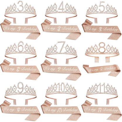 2pcs Birthday Supplies: Sash Crown & Fabulous Sash, Girls Tiara, Photo Props, Graduation Supplies & Gifts, Small Creative Gifts, Holiday Accessories.