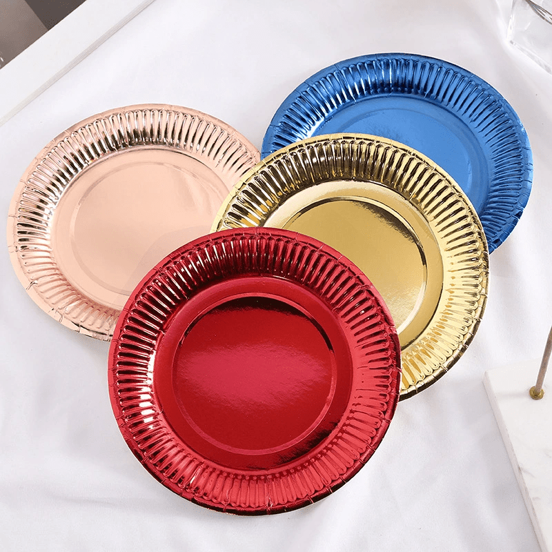 100 high-quality paper plates suitable for birthday cakes, baking dishes, cake stands, and party supplies