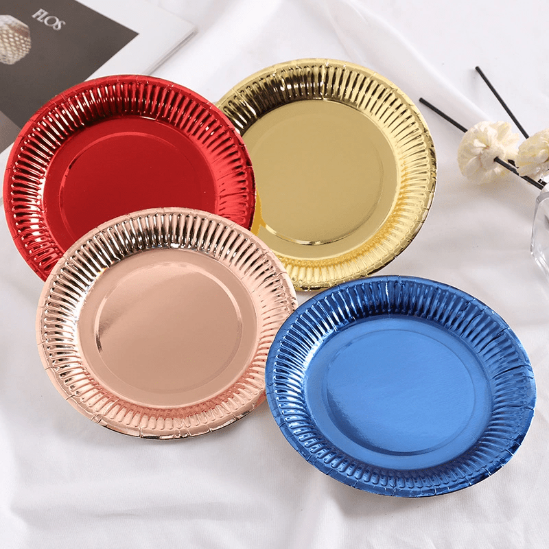 100 high-quality paper plates suitable for birthday cakes, baking dishes, cake stands, and party supplies