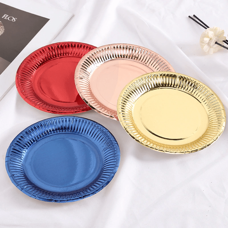 100 high-quality paper plates suitable for birthday cakes, baking dishes, cake stands, and party supplies