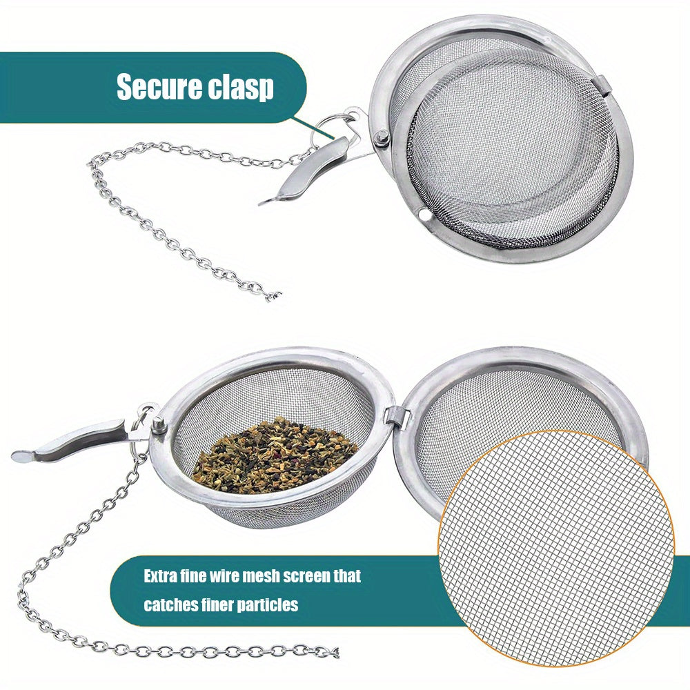 1pc Stainless Steel Mesh Tea Strainer and Steeper, also suitable for spices.