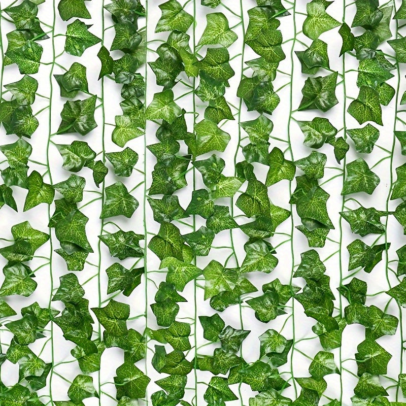 6 lifelike artificial ivy garland vines - perfect for home decor, walls, bedrooms, patios, holiday ornaments, and crafts. Resin supplies included.