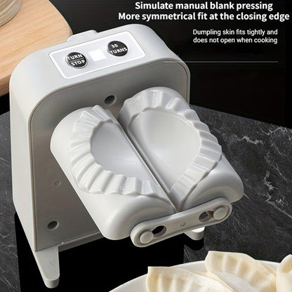 1 piece of the Upgraded Rechargeable Automatic Dumpling Making Machine is now available. This machine comes equipped with a lithium battery, USB charging capabilities, and ensured food contact safety. It has the ability to produce up to 1500 dumplings