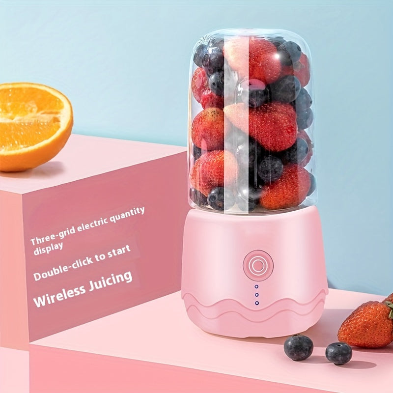 Small, cordless portable juicer - Charges via USB, with automatic blending function for convenient smoothies & shakes on-the-go - Ideal Holiday present.