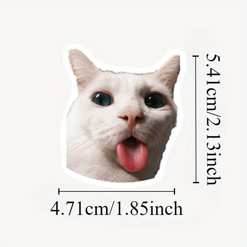 50 Funny Cat Vinyl Stickers for various items.