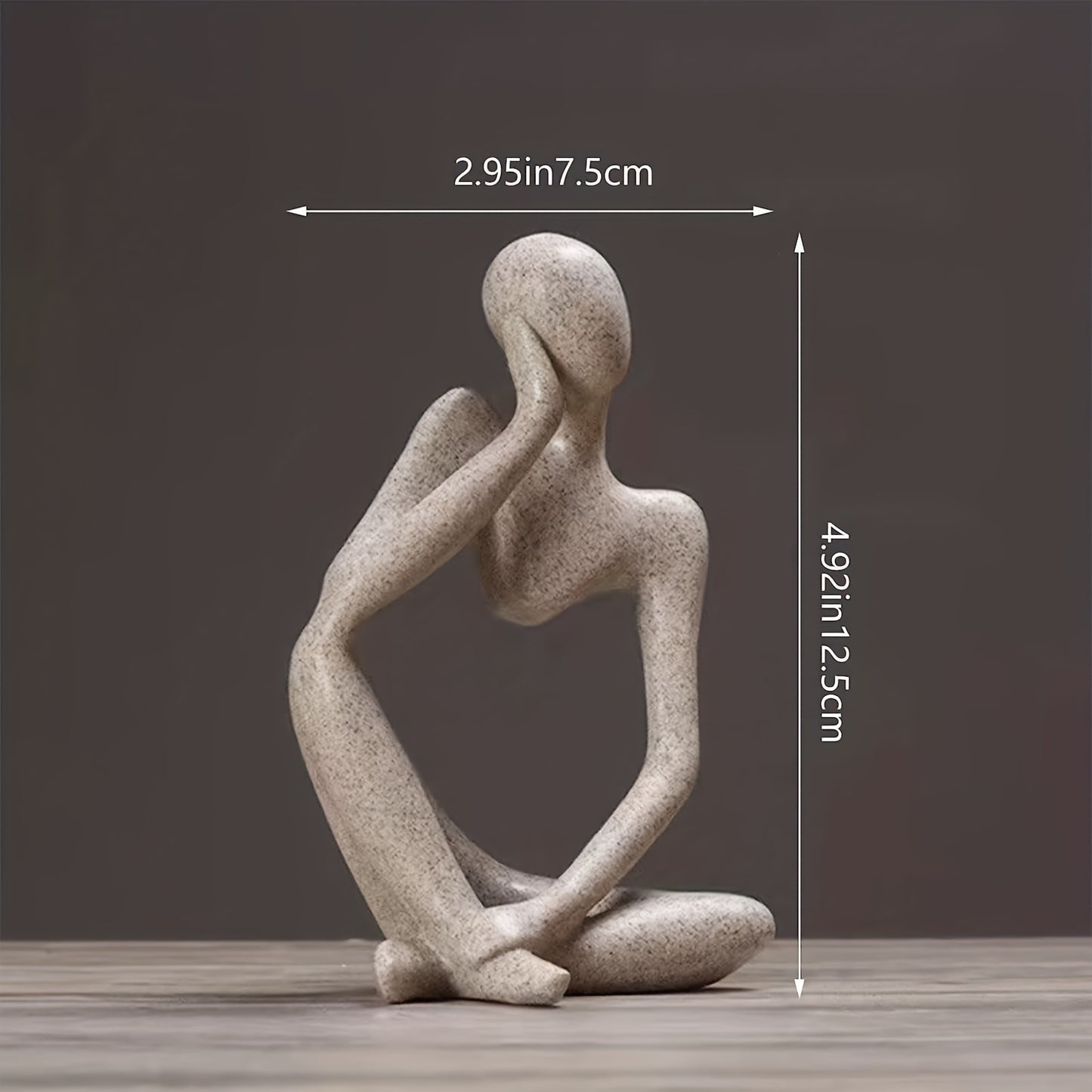 Chic, modern "The Thinker" resin sculpture for home or office decor. Perfect for living room display.