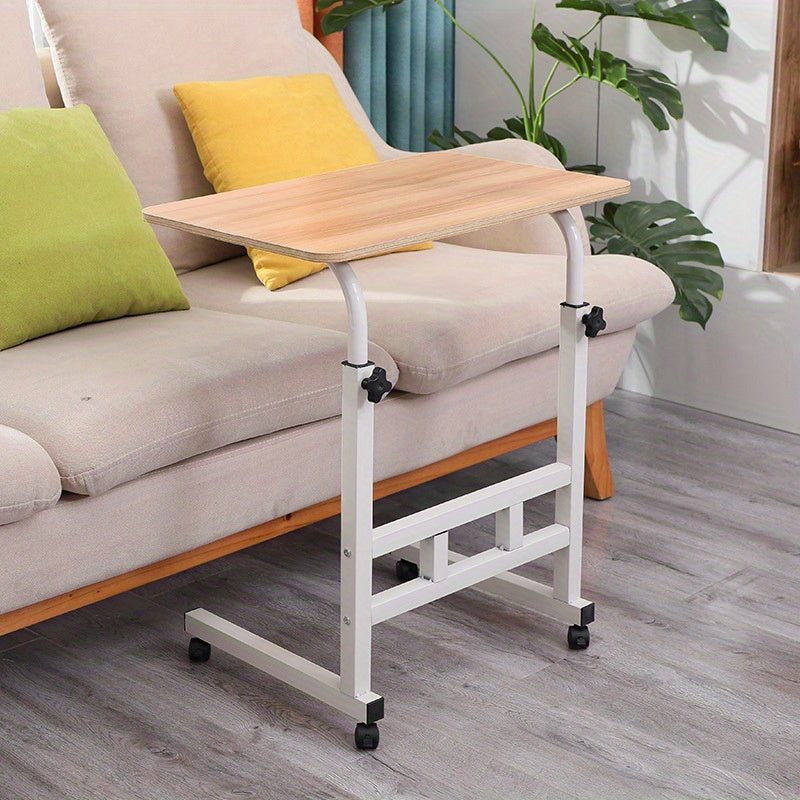 Adjustable & portable laptop desk made of sleek wood for home, sofa, or bedside use.