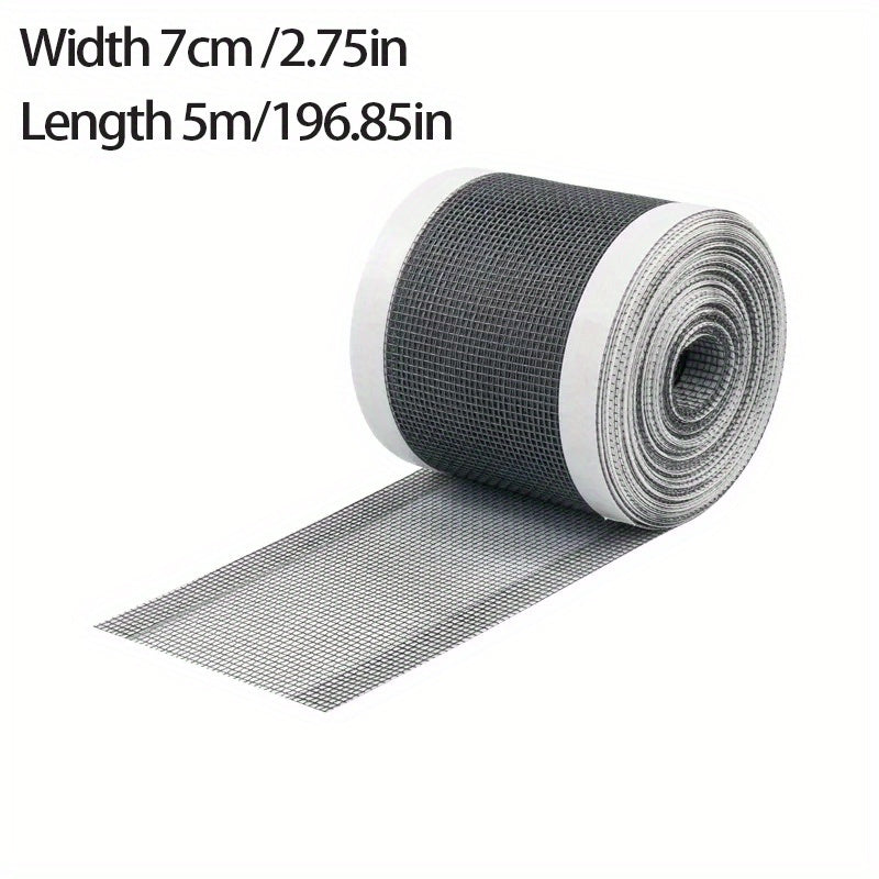 5m roll of disposable mesh stickers for kitchen sink and bathroom drains, easy to apply and anti-clogging.