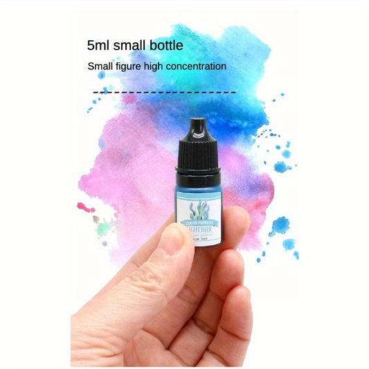 24-color set of concentrated color essence for DIY resin crafts.