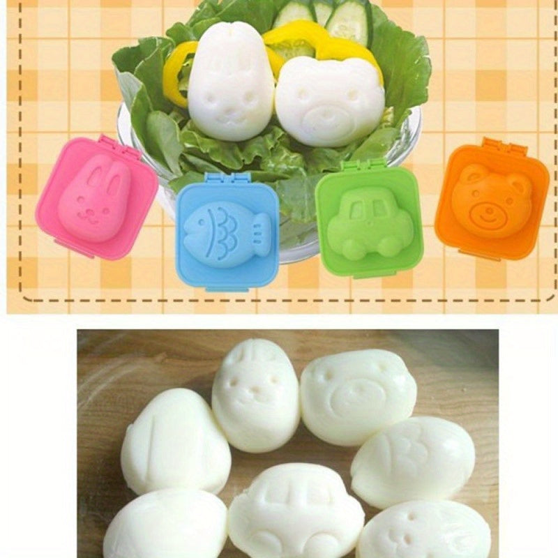 1/3 pieces of randomly selected cute youngsters' rice ball molds made from food-grade materials, ideal for shaping pressed eggs and sushi rice.