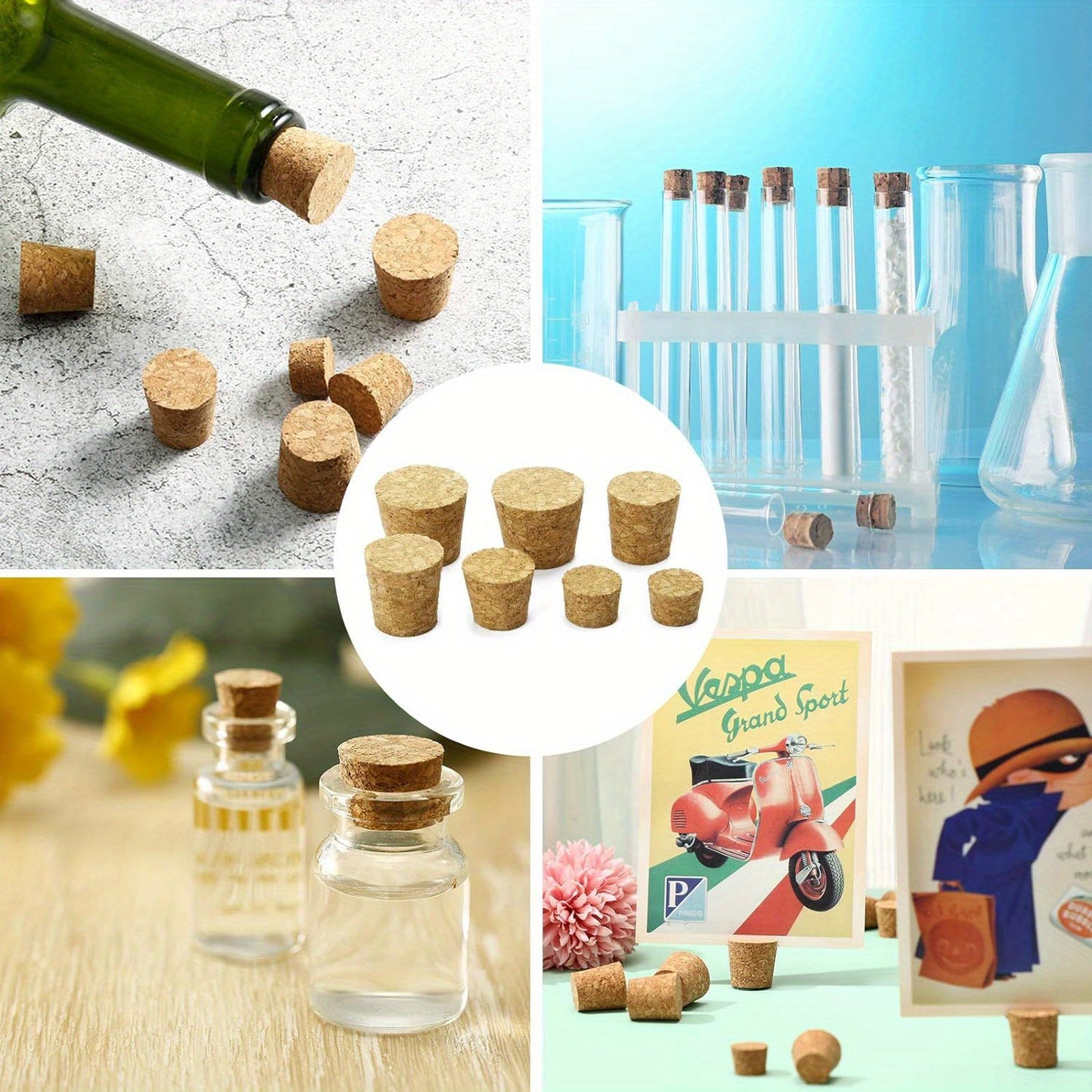 10 reusable wine stoppers for bottles, bar tools and kitchen accessories.