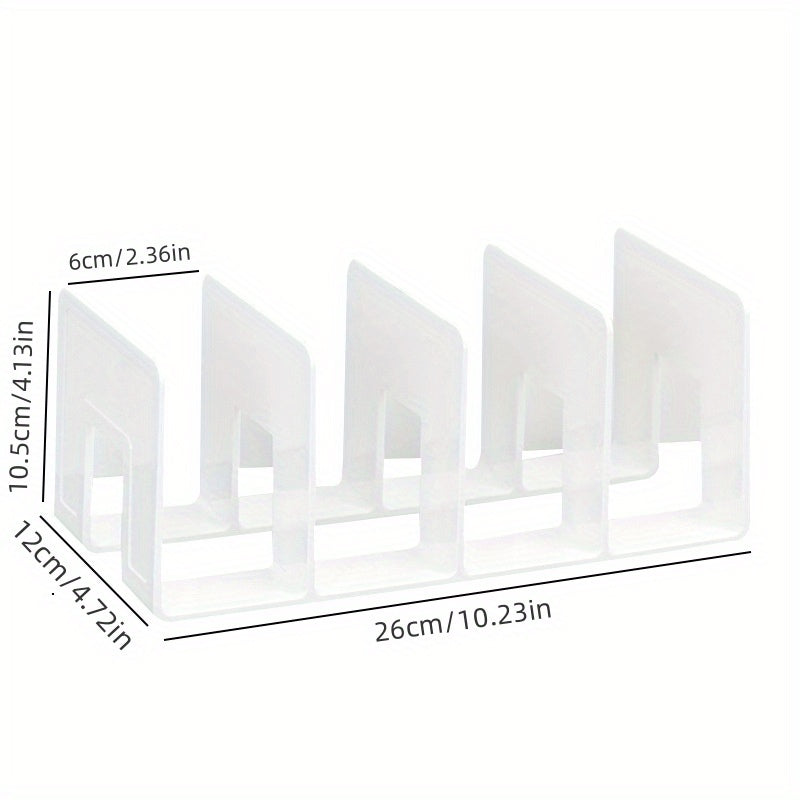 1 piece of Bookstand, Desktop Book Storage Tool, Partition Board, Book Desk Storage Rack, Transparent Acrylic Book Folder