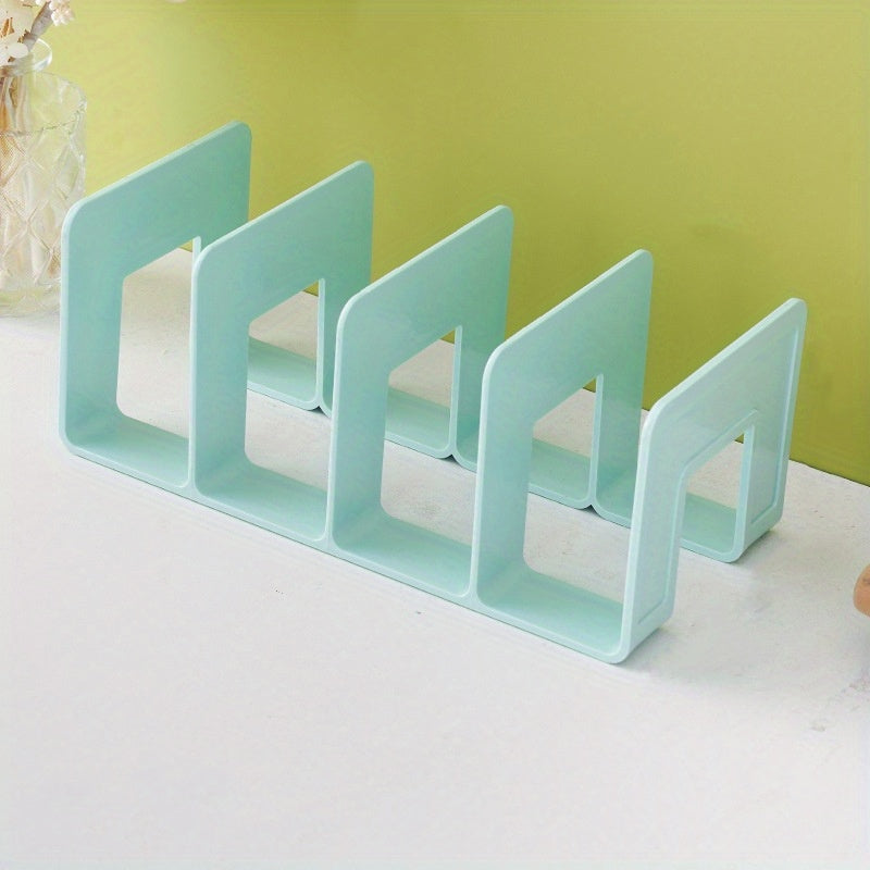 1 piece of Bookstand, Desktop Book Storage Tool, Partition Board, Book Desk Storage Rack, Transparent Acrylic Book Folder