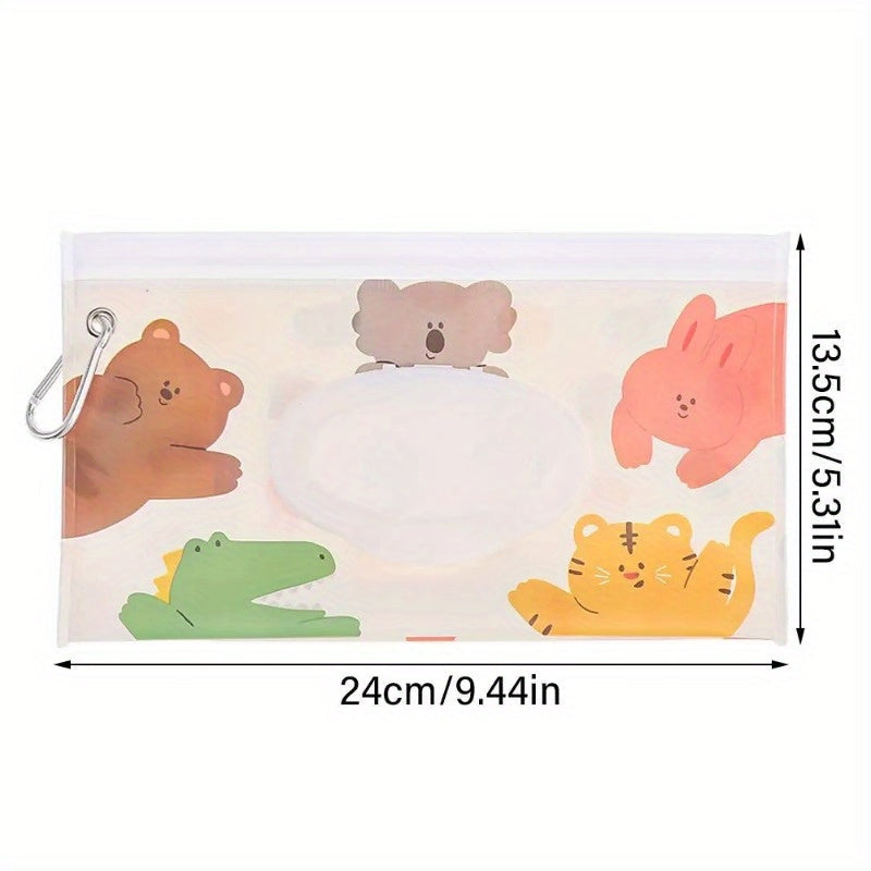 Portable EVA Wet Wipes Holder - Conveniently Compact with Snap-Strap and Ziplock Closure for Quick Refills, Compatible with Most Wipes