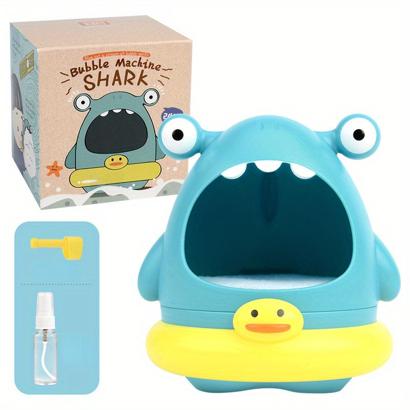 Children's Bubble Blowing Machine Shark Crab Bathroom and Outdoor Water Play Bath Toys, Includes Foam Making Machine