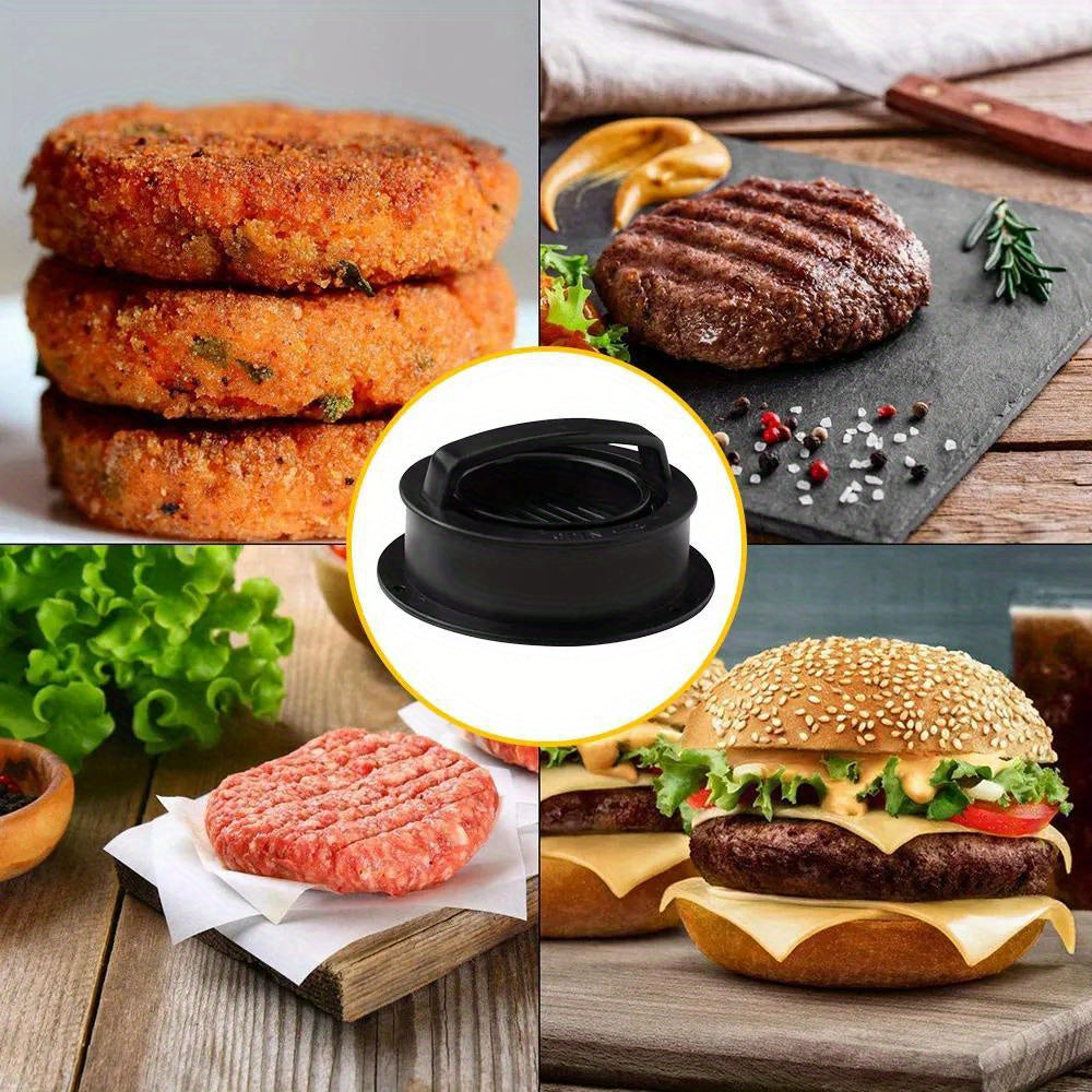 Best-Selling Food-Grade ABS Round Hamburger Burger Press - Make Perfect Non-Stick Meat Patties with this Beef Grill Helper. Includes Oilpaper Liners for Easy Cleanup. Dishwasher Safe Kitchen Gadget for Cutlets and Perfectly Molded Burgers.